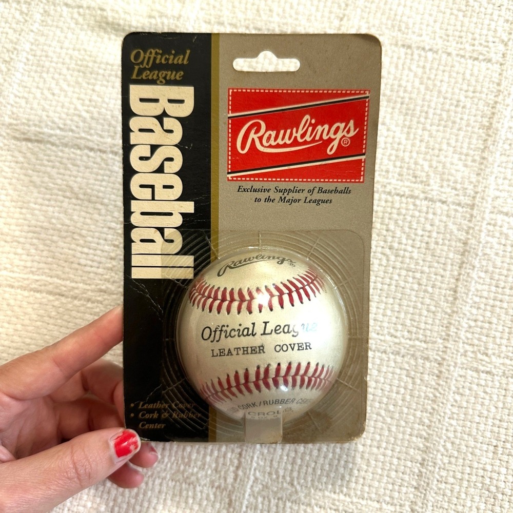 VTG Rawlings Official League Baseball Leather Cover‎ CROLB New In Pack